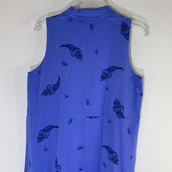 NWT. Zip Code Medium Cotton Sea Shell Print Maxi Dress. - Picture 7 of 8
